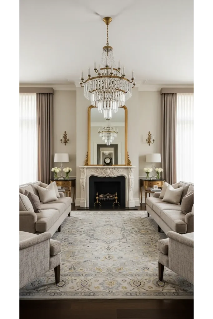 24+ Luxury Living Room Inspirations High End Homes 24 Symmetrical Formal Living Room