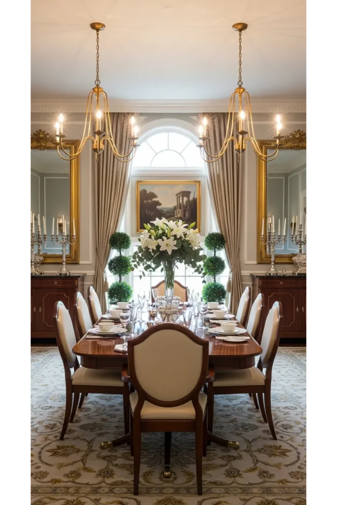 23 Dining Room Inspirations For Elegant Living 11 Symmetry in Layout