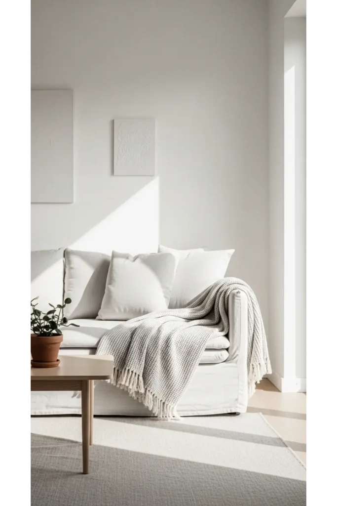 23 Minimalist Living Room Ideas for Calm Homes 9 Textured Fabrics for Depth