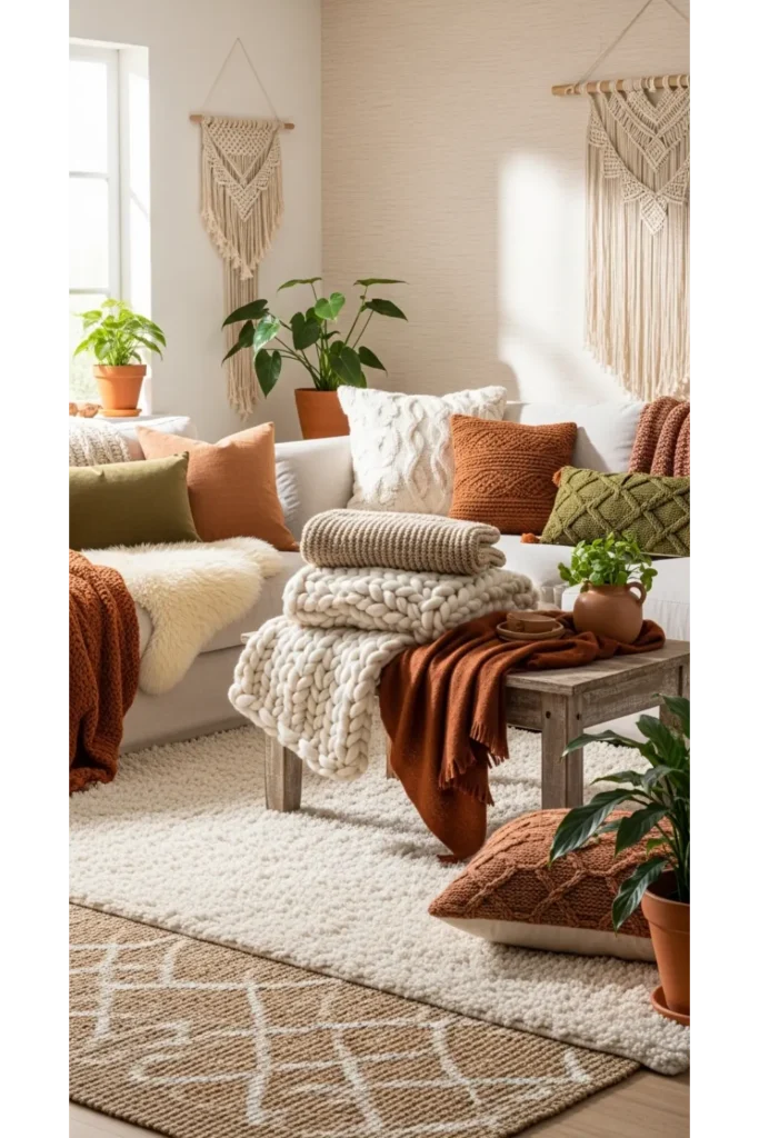 Textured Layered Living Room