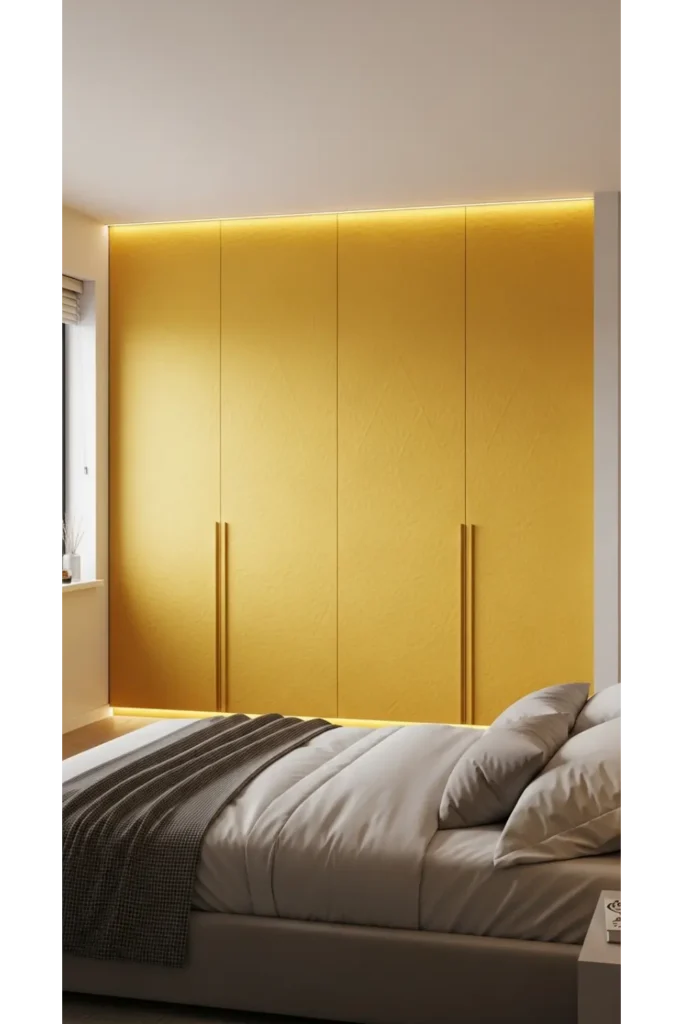 Textured Panel Modern Wardrobe