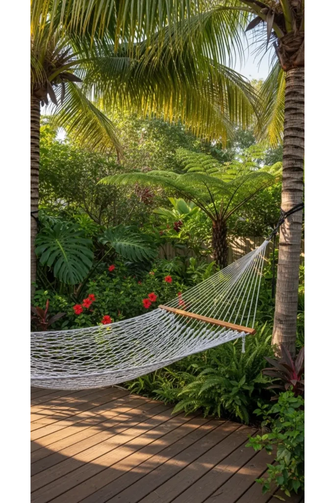 Balinese Inspired Outdoor Living 24 Designs 12 Tropical Hammock Corner