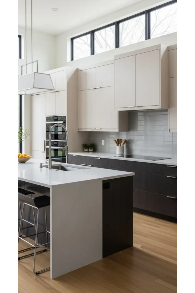 22 Modern Kitchen Design Ideas For Sleek Homes 20 Two Tone Cabinet Designs