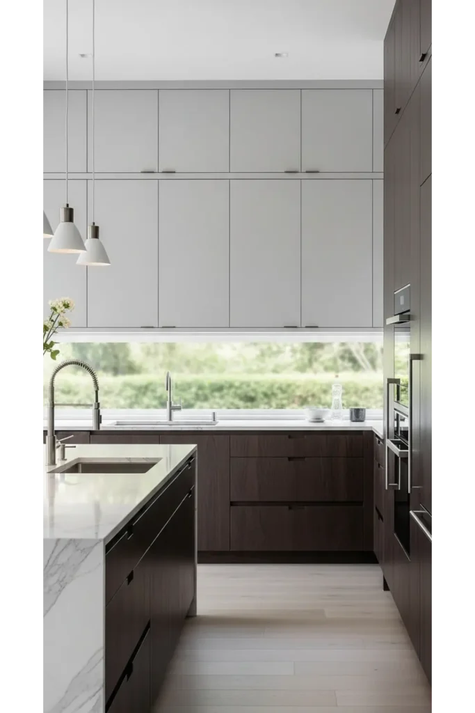  Two Tone Cabinetry for Visual Depth