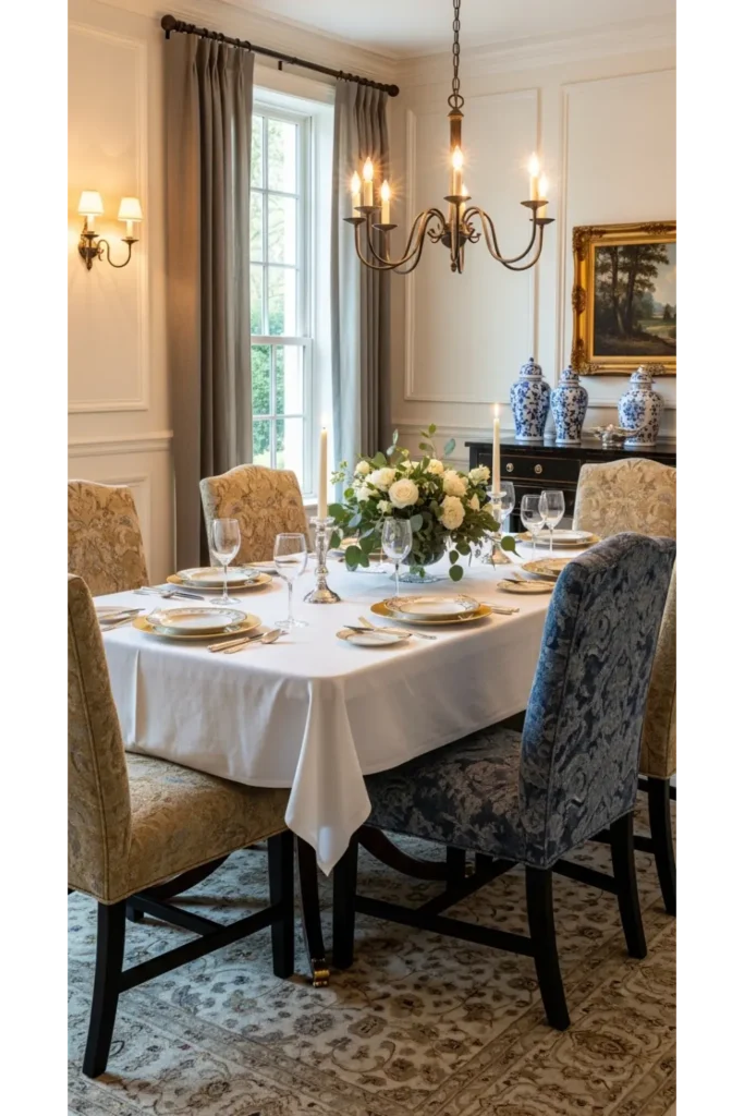 23 Dining Room Inspirations For Elegant Living 6 Upholstered Dining Chairs