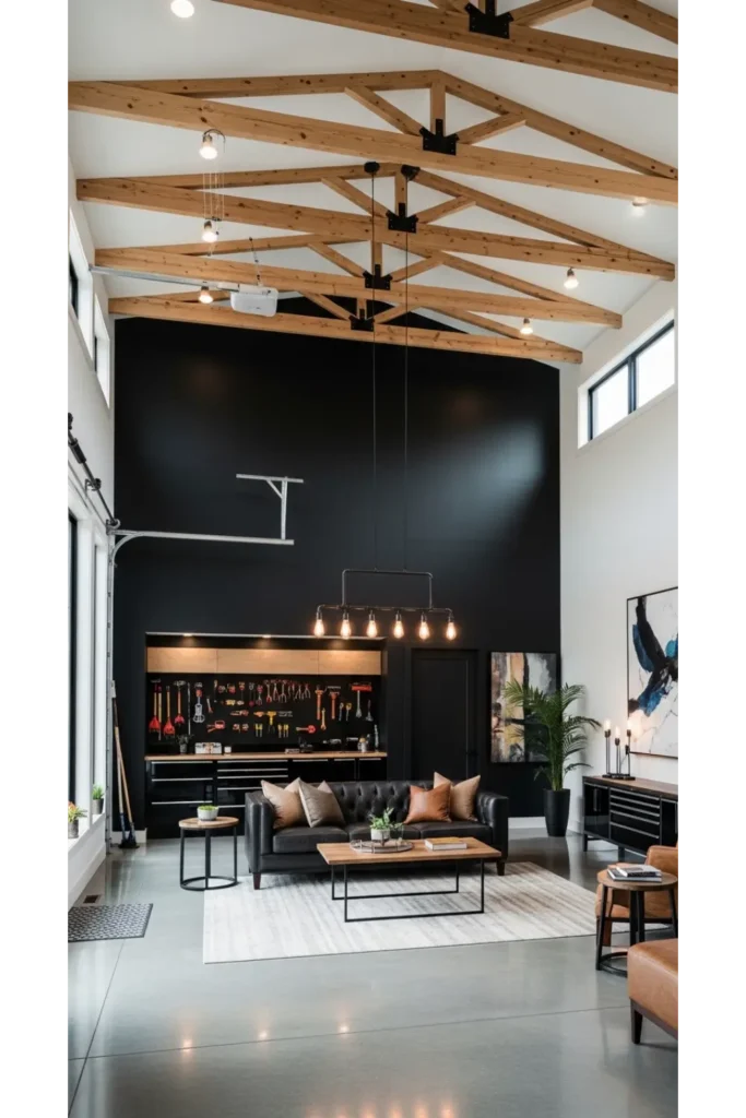 Modern Garage Loft Ideas for Smart Living 23 11 Urban Black and Wood Loft