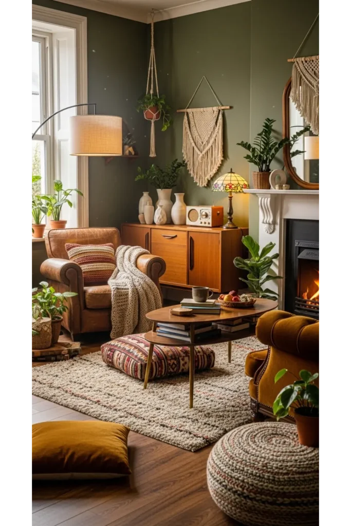23+ Living Room Inspiration Ideas for Cozy Homes 12 Vintage Meets Comfort