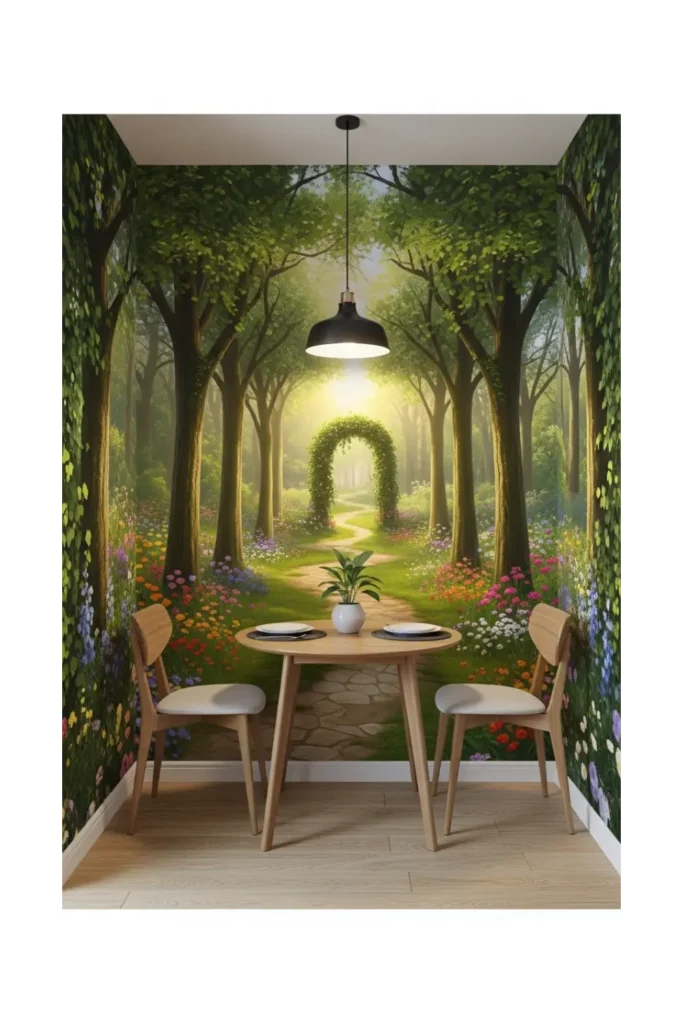 24+ Small Dining Room Ideas That Maximize Space 21 Wall Art with Depth