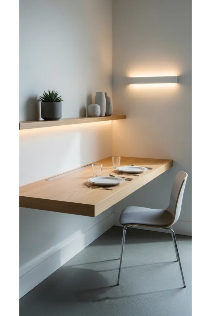 Wall-Integrated Dining Desk