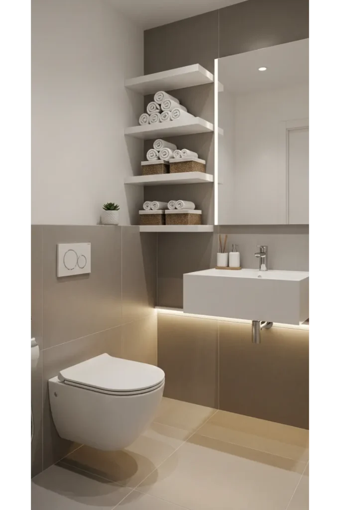 25 Small Full Bathroom Ideas Maximize Style & Space 6 Wall Mounted Toilet for Clean Lines
