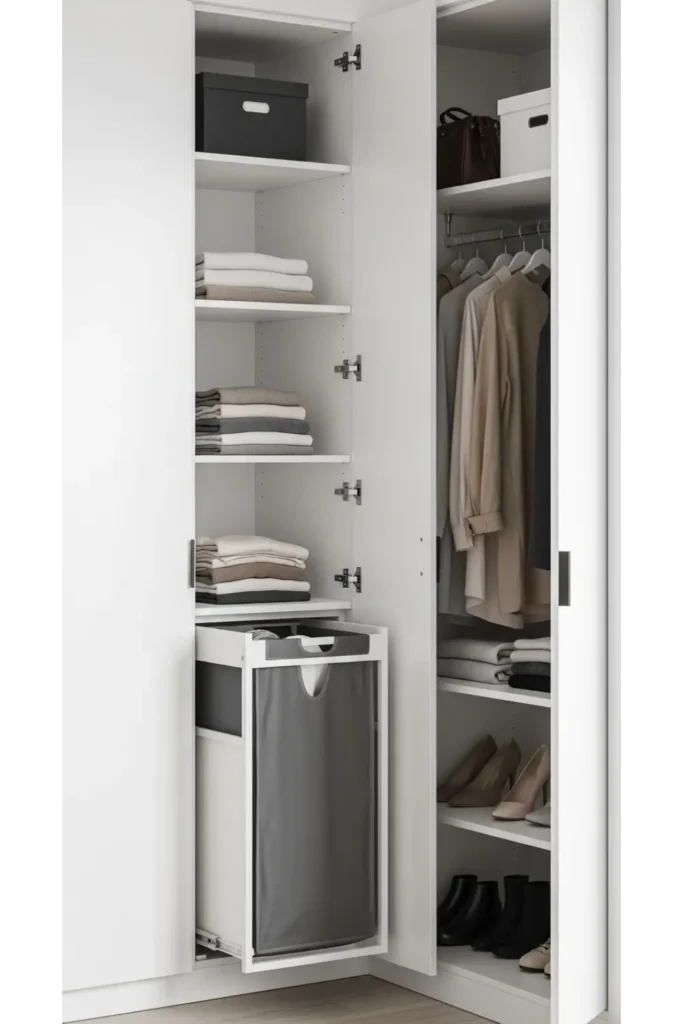 Wardrobe With Hidden Laundry Section
