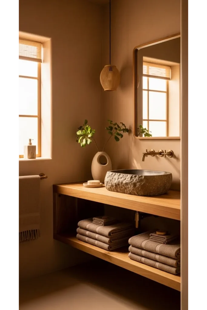 23 Bathroom Remodel Ideas for 2026 Trends 2 Warm Earth Spa Retreat