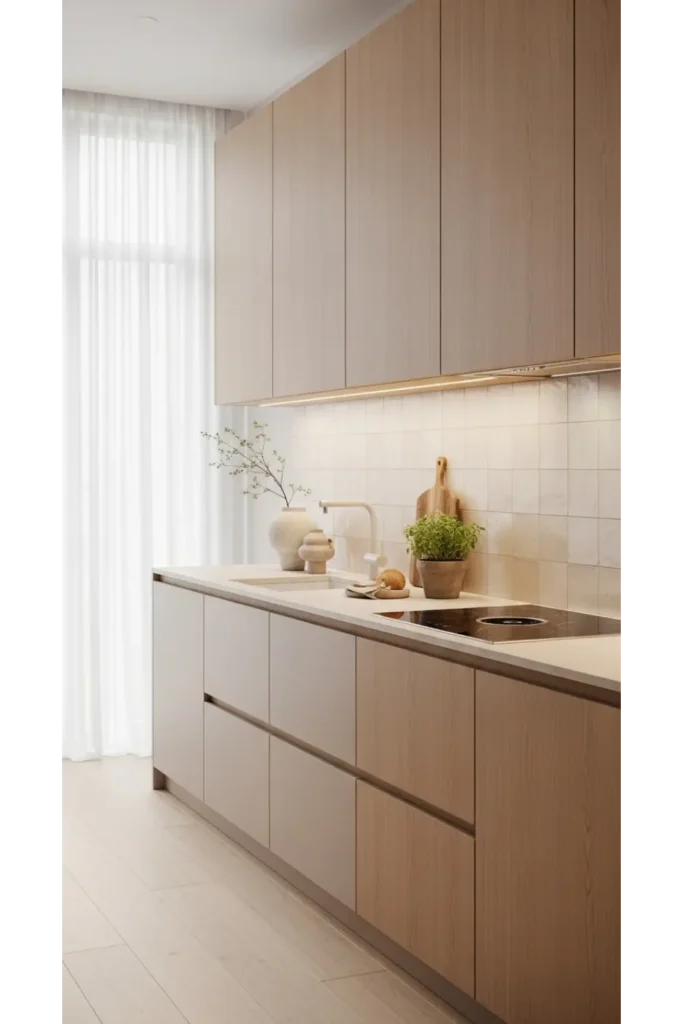 Warm Minimalist Kitchens