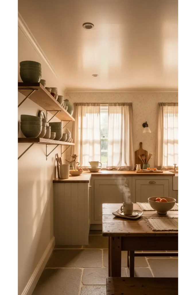 23 Cozy Kitchen Ideas For Warm, Inviting Homes 22 Warm Paint Colors on the Ceiling