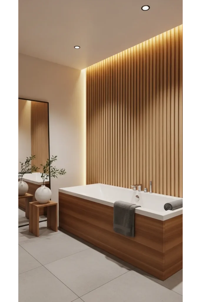 Warm Wood Accent Wall