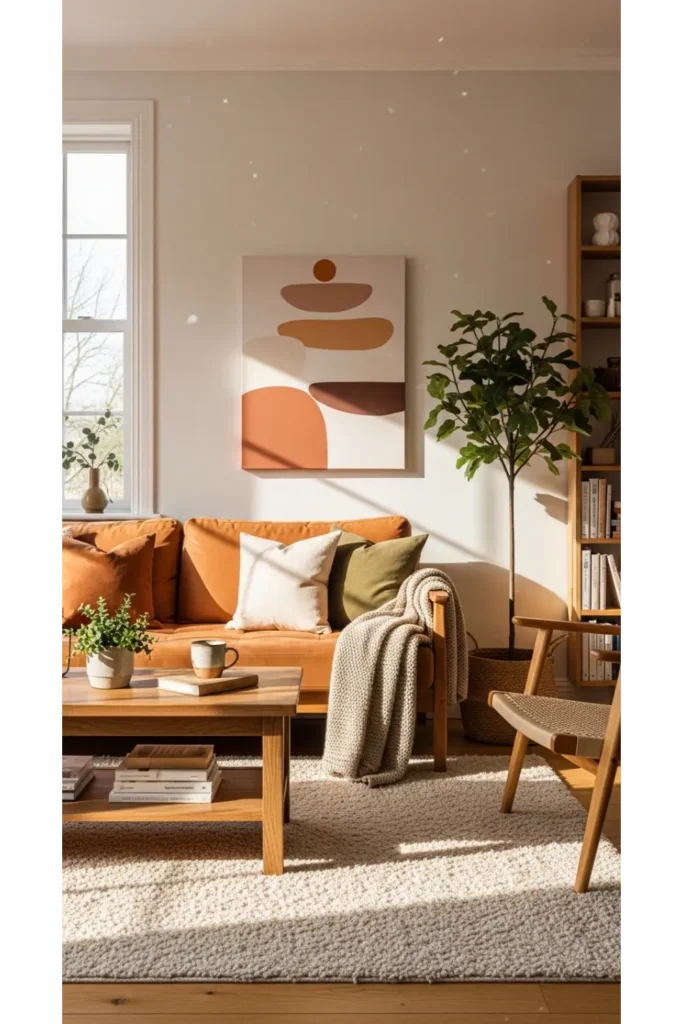 23+ Living Room Inspiration Ideas for Cozy Homes 3 Warm Wood and Natural Touches