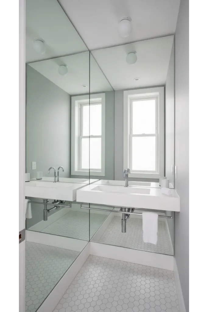 23 Tiny Bathroom Ideas to Make Your Space Look Bigger 5 Add Vertical Storage Shelves