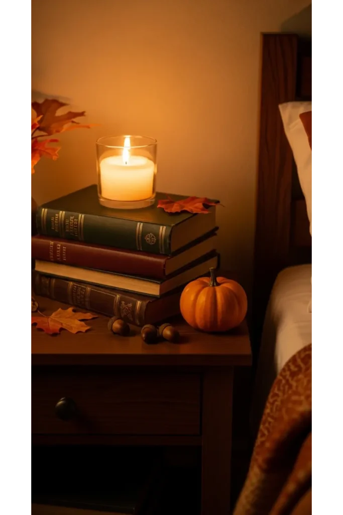 21+ Fall Bedroom Decor Ideas for Instant Warmth 16 Autumn-Inspired Bedside Styling