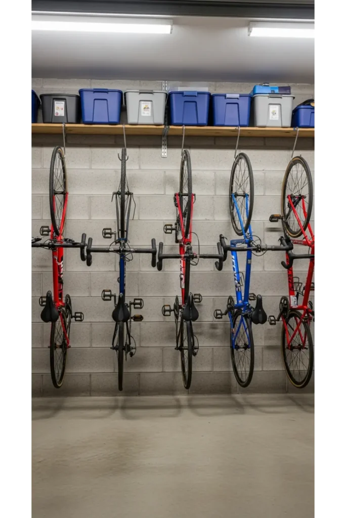 Garage Organization Ideas On A Budget 23 Space Saver 8 Bike Wall Mount Storage