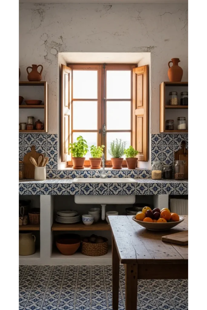 Blue and White Accents