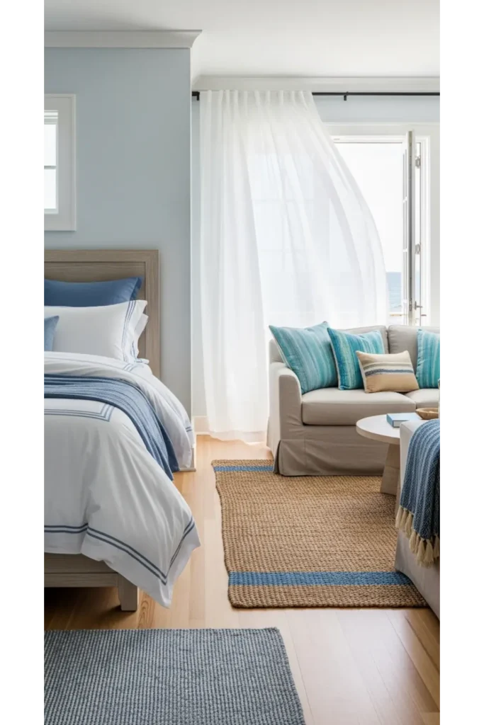 Breezy Sheer Curtain Coastal Bedroom
