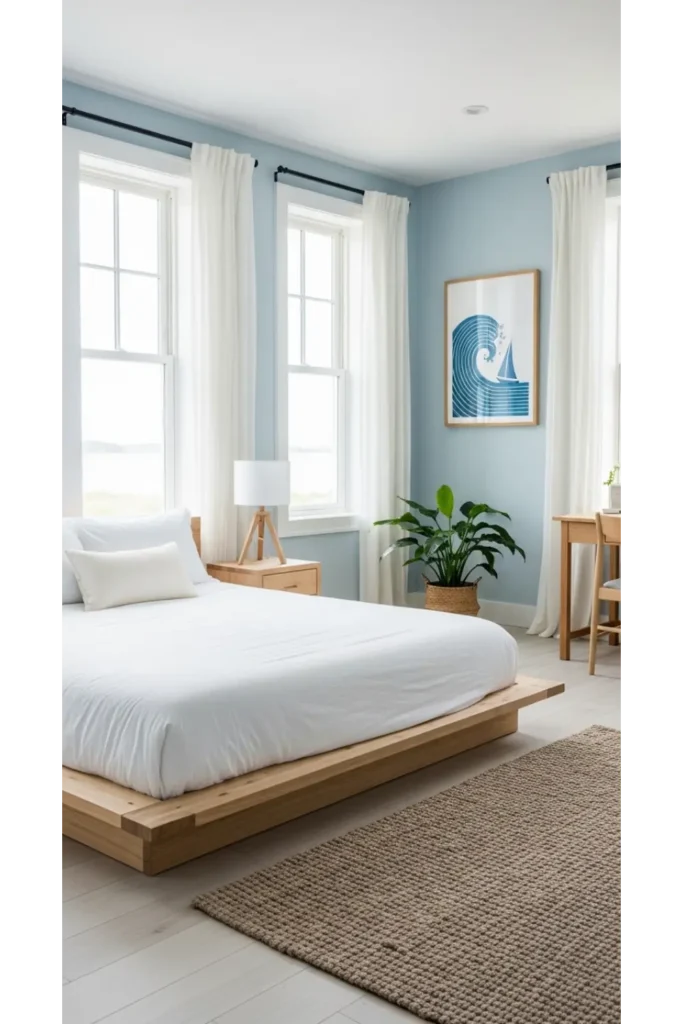 23 male bedroom ideas for a Stylish Upgrade 24 Calm Blue Coastal Feel