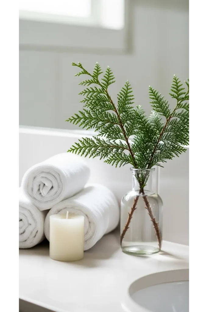 Calm Candlelit Bathroom Accent