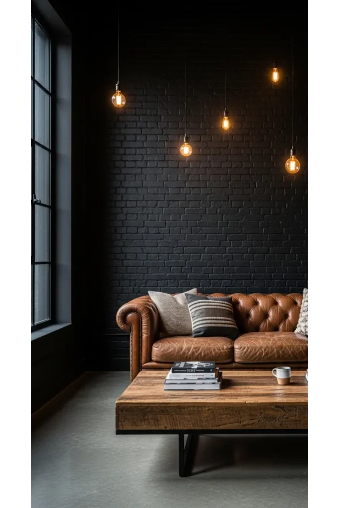  Charcoal Brick Accent Wall