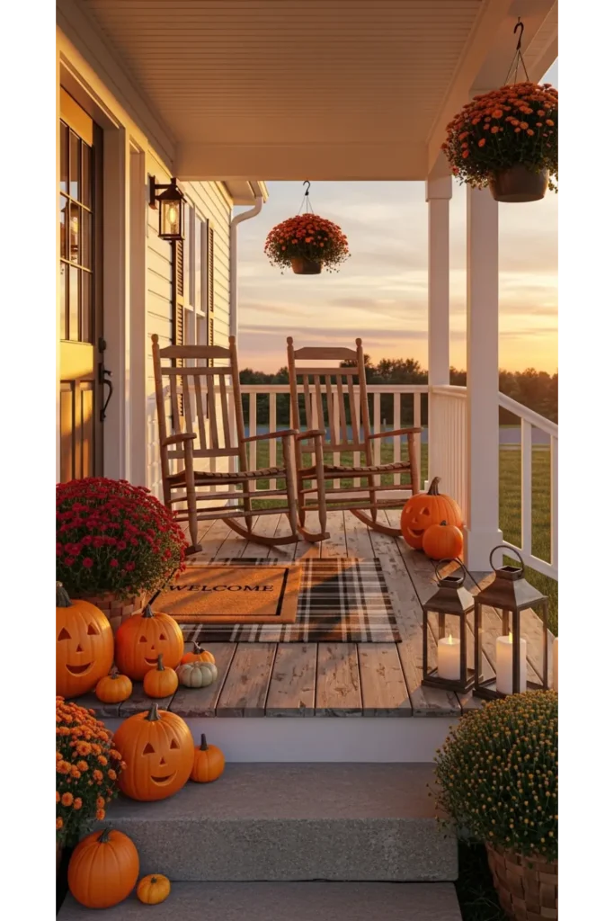 23 farmhouse fall decor ideas for cozy homes 8 Charming Front Porch Display