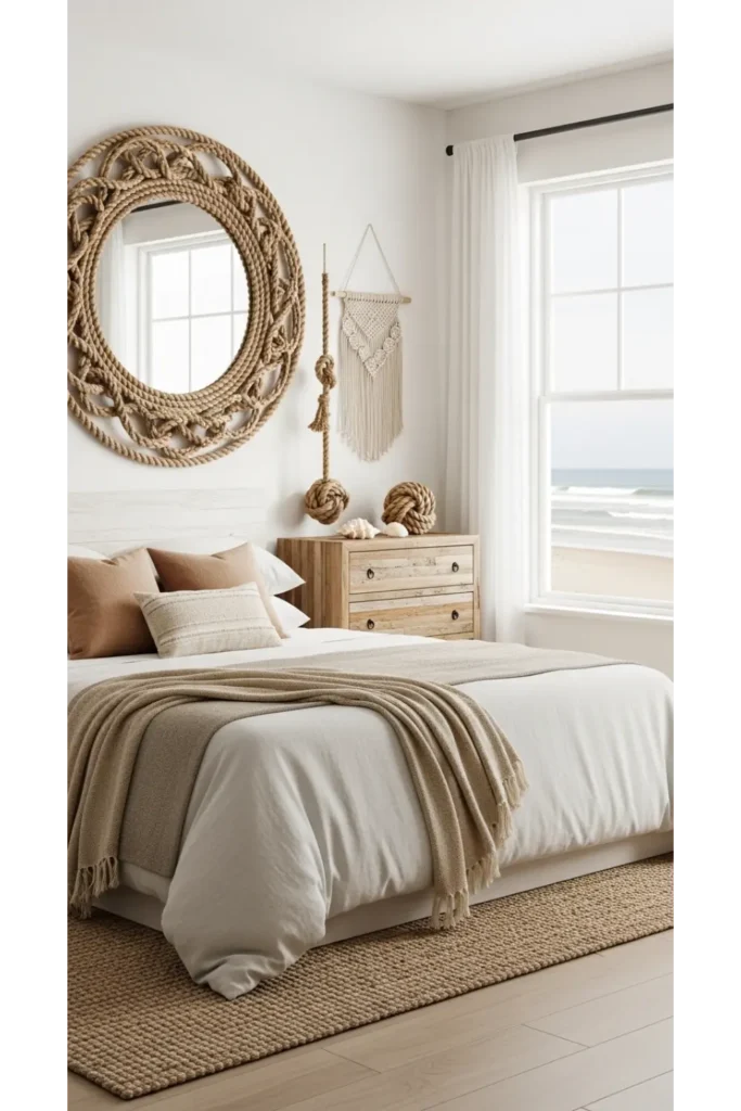 Coastal Bedroom With Rope Details