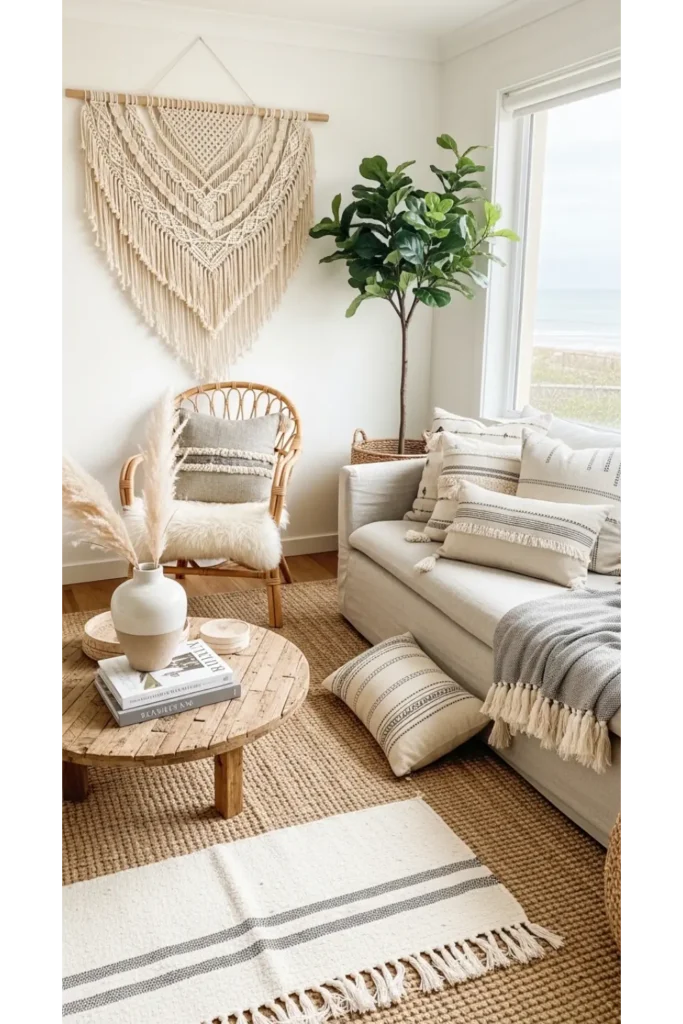  Coastal Boho Living Room