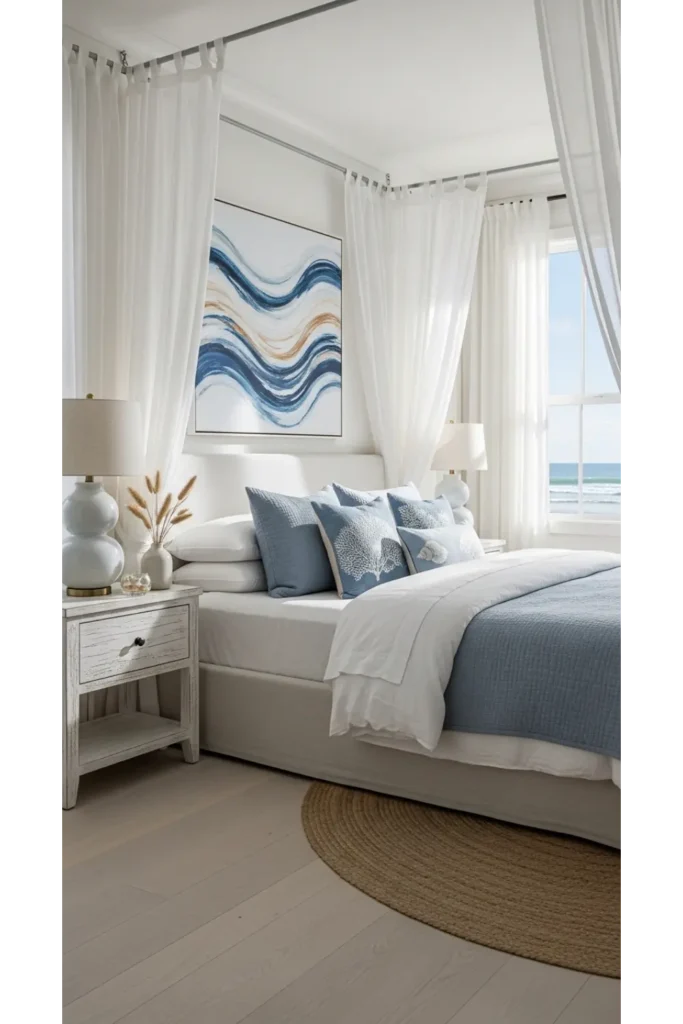 23 Coastal Bedroom Decor Ideas For Relaxing Style 18 Coastal Canopy Bed
