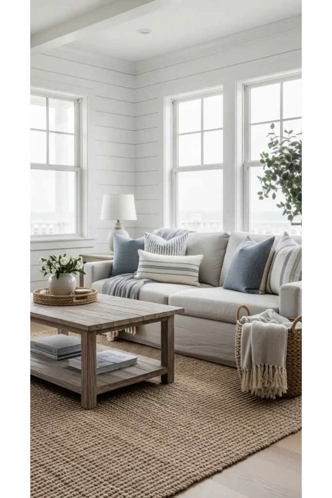 Coastal Farmhouse Living Room