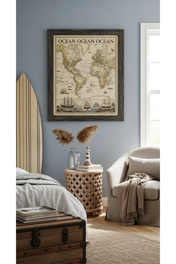 Coastal Map Wall Art