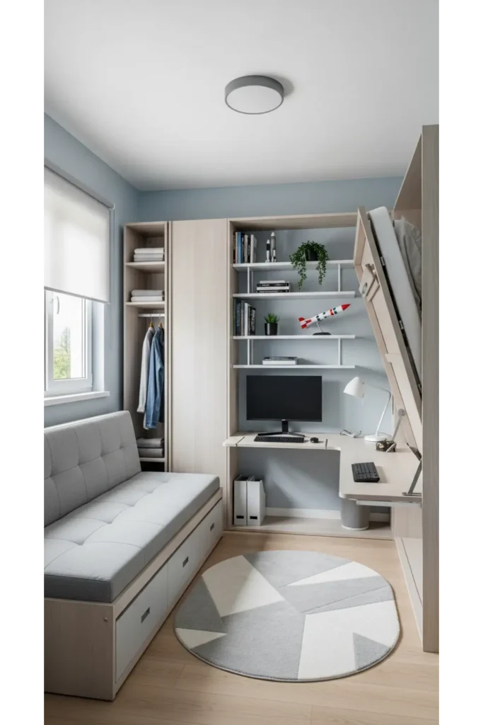 23 male bedroom ideas for a Stylish Upgrade 14 Compact Small Room Design