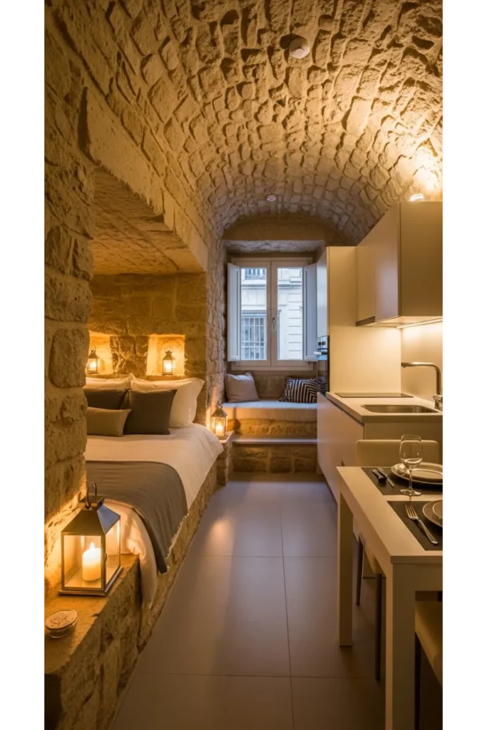 Cave Homes Ideas 23: Stunning & Cozy Living 18 Compact Urban Cave Studio