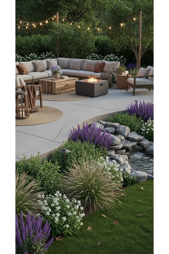 23 Concrete Backyard Patio Designs To Copy 17 Concrete Patio With Curved Edges