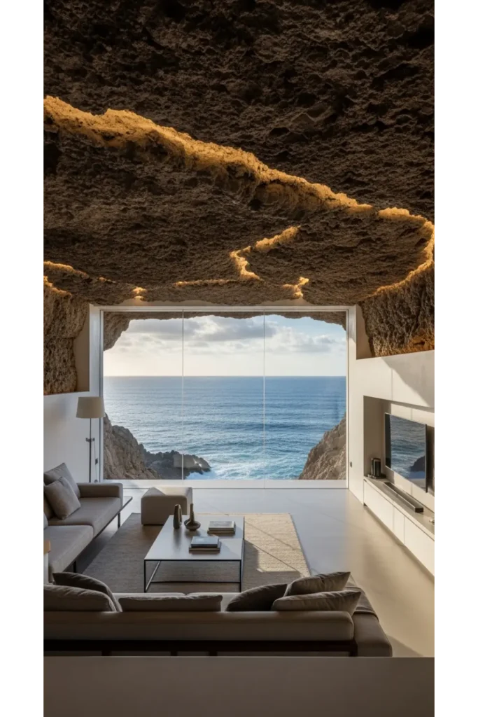 Cave Homes Ideas 23: Stunning & Cozy Living 8 Contemporary Cliffside Cave Loft