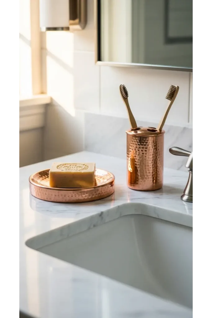 Copper Bathroom Accents