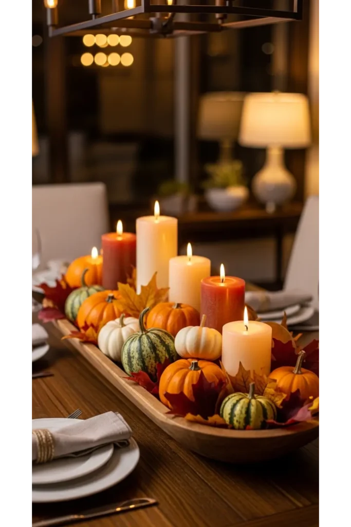 Modern Fall Decor: 23 Easy Ideas for a Cozy Home 14 Cozy Dining Table Centerpiece