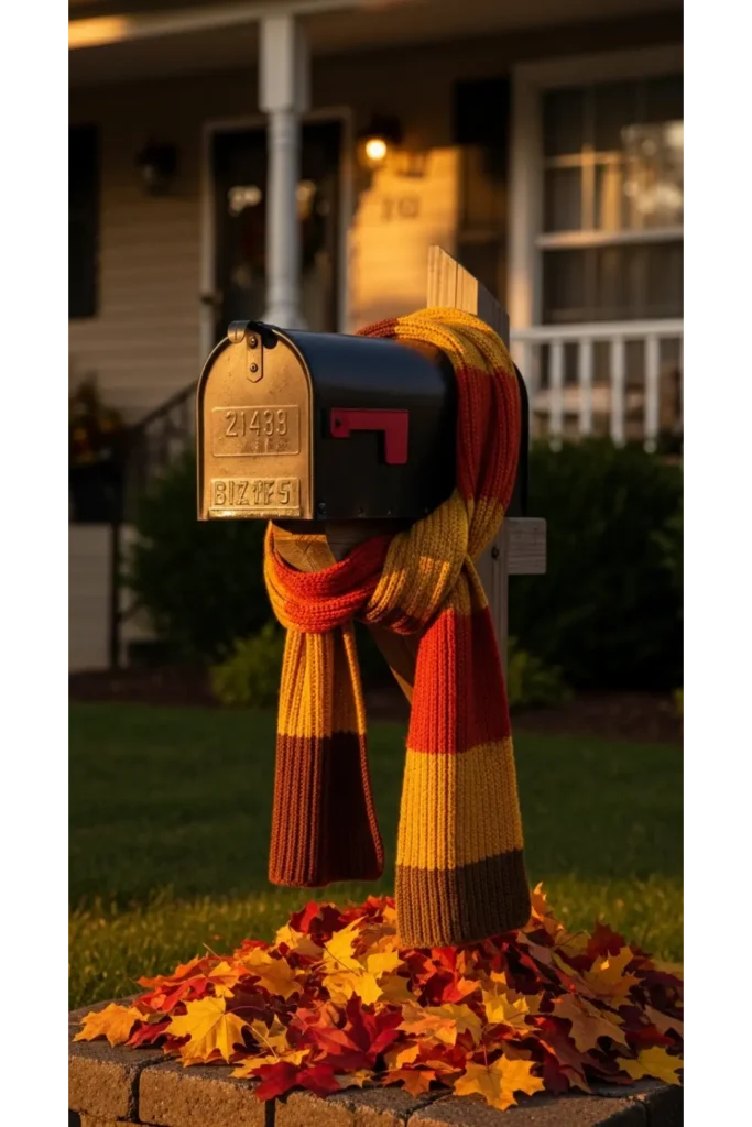 Fall Mailbox Decor Ideas For Cozy Curb Appeal 23 7 Cozy Scarf Wrap Design