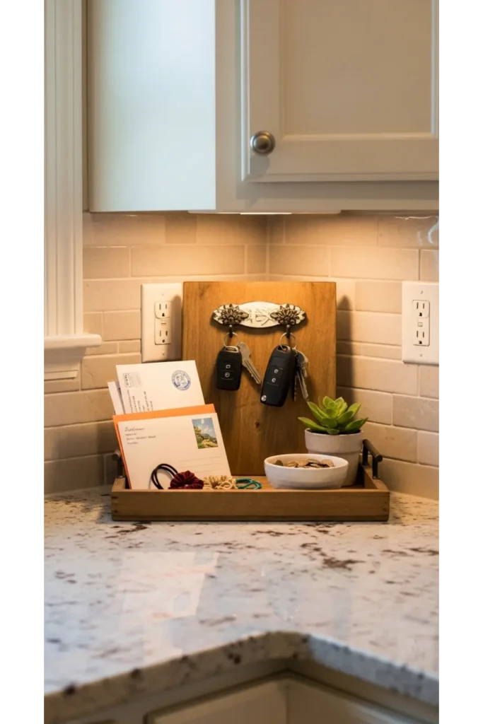 23 Small Kitchen Organization Ideas to Save Space 24 Create a Dedicated Drop Zone for Daily Items