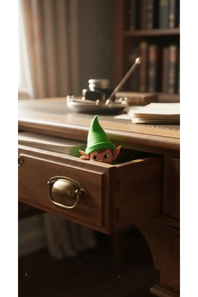 25 Funny Elf on the Shelf Ideas for Busy Parents 24 Drawer Hideout