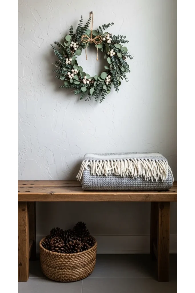 Entryway Bench with Seasonal Simplicity