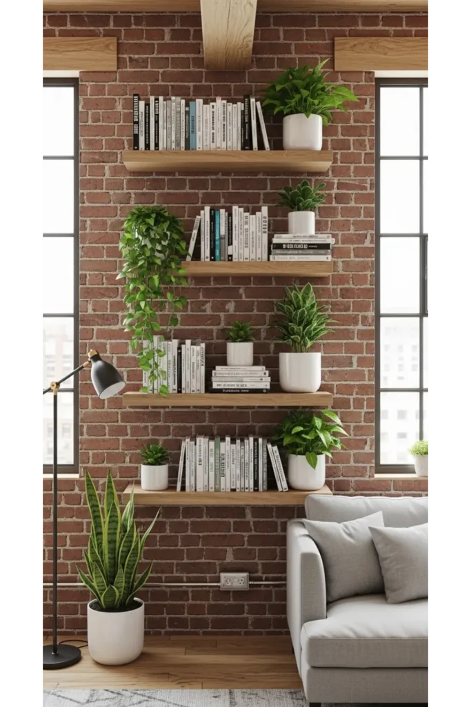 Floating Shelves for Light Storage