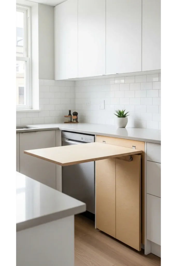 24 Small Room Design Hacks For More Storage Space 20 Foldable Dining Table