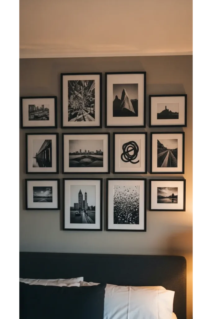 23 male bedroom ideas for a Stylish Upgrade 23 Gallery Wall Feature