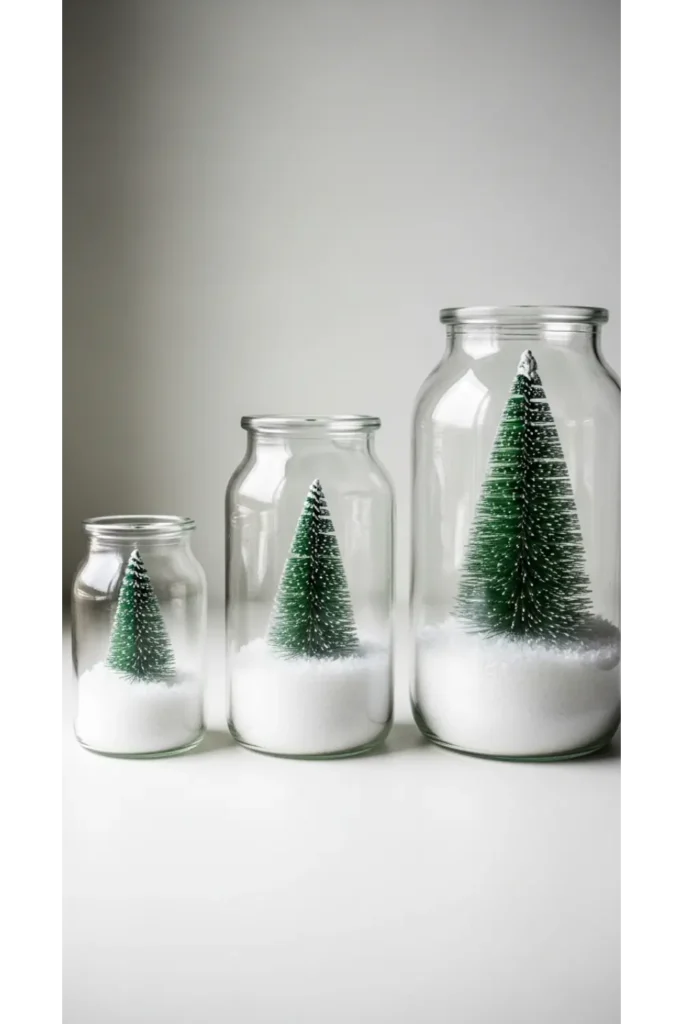 Glass Jar Snow Scene