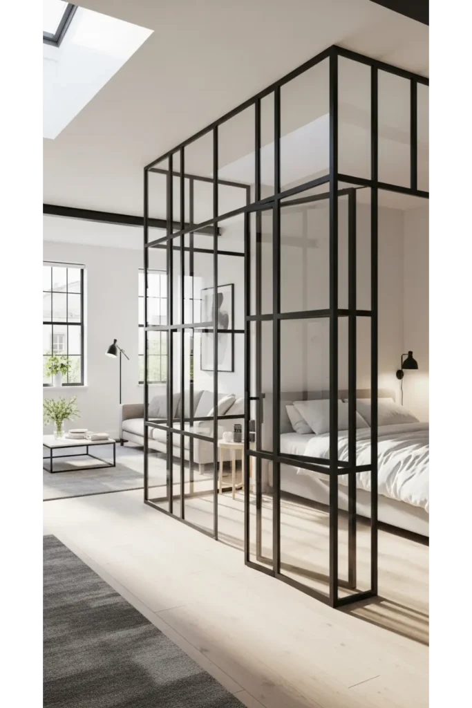 Modern Loft House Design: Stylish Space Ideas 23 11 Glass Partitions for Light Division