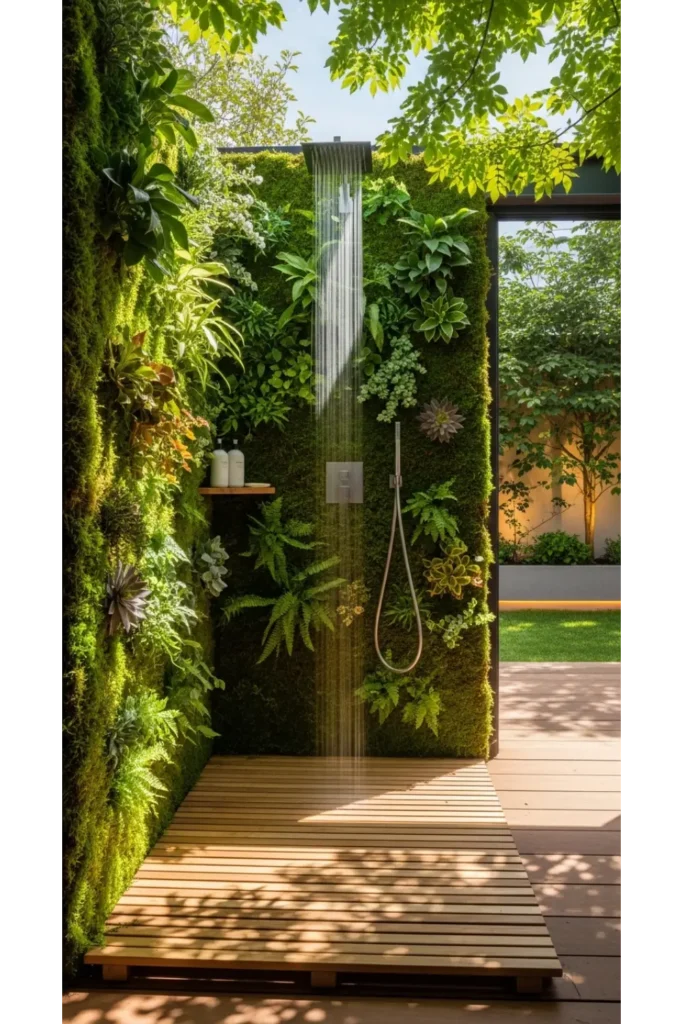 Green Wall Outdoor Shower